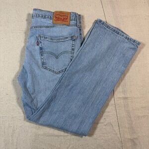 Levi's 527 Slim Bootcut Jeans Mens 34x30 Light Wash Blue Excellent 05527-0672